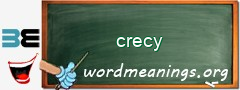 WordMeaning blackboard for crecy